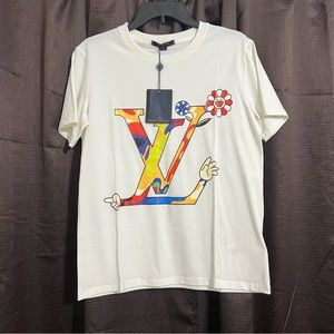 Cotton white/colorful T-shirt